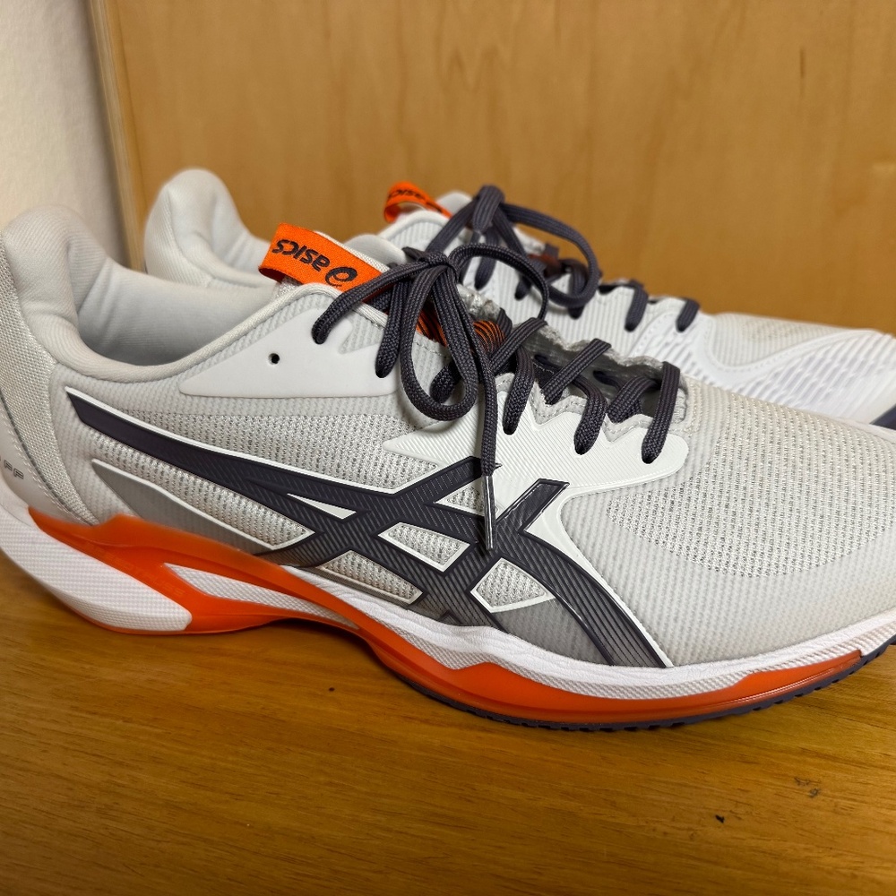 ASICS Men's Tennis Shoes SOLUTION SPEED FF 3 -- Mens 11 -- White/Greyish Purple